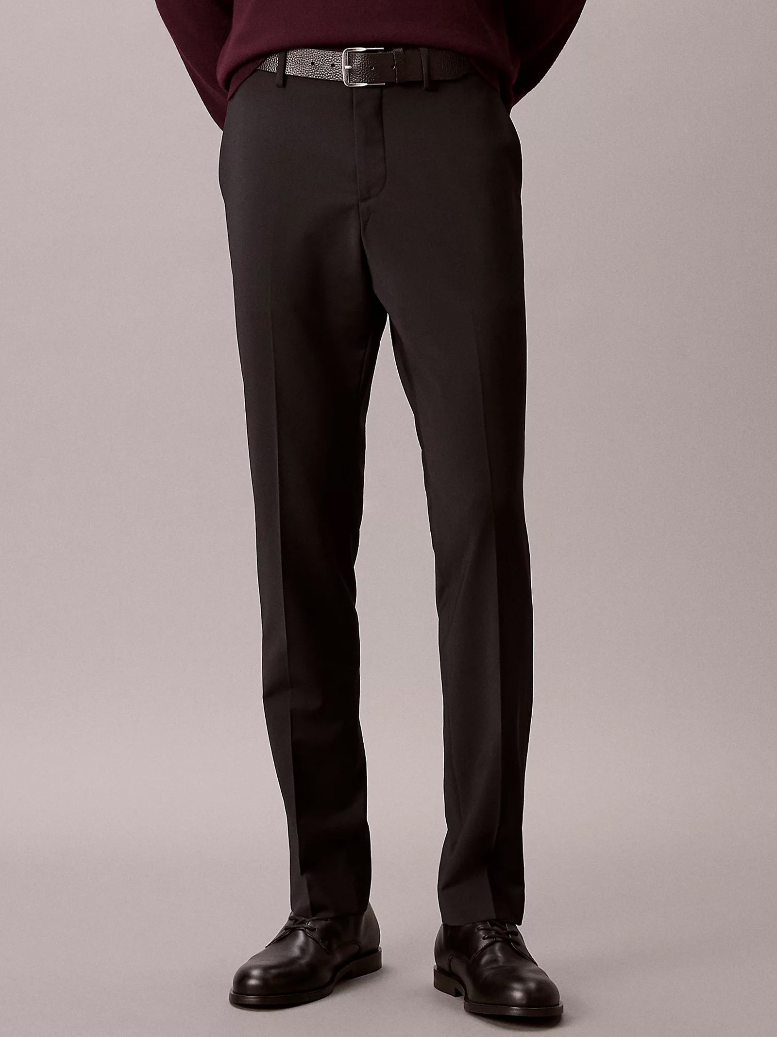 Pantaloni In Lana Tropical Slim-2