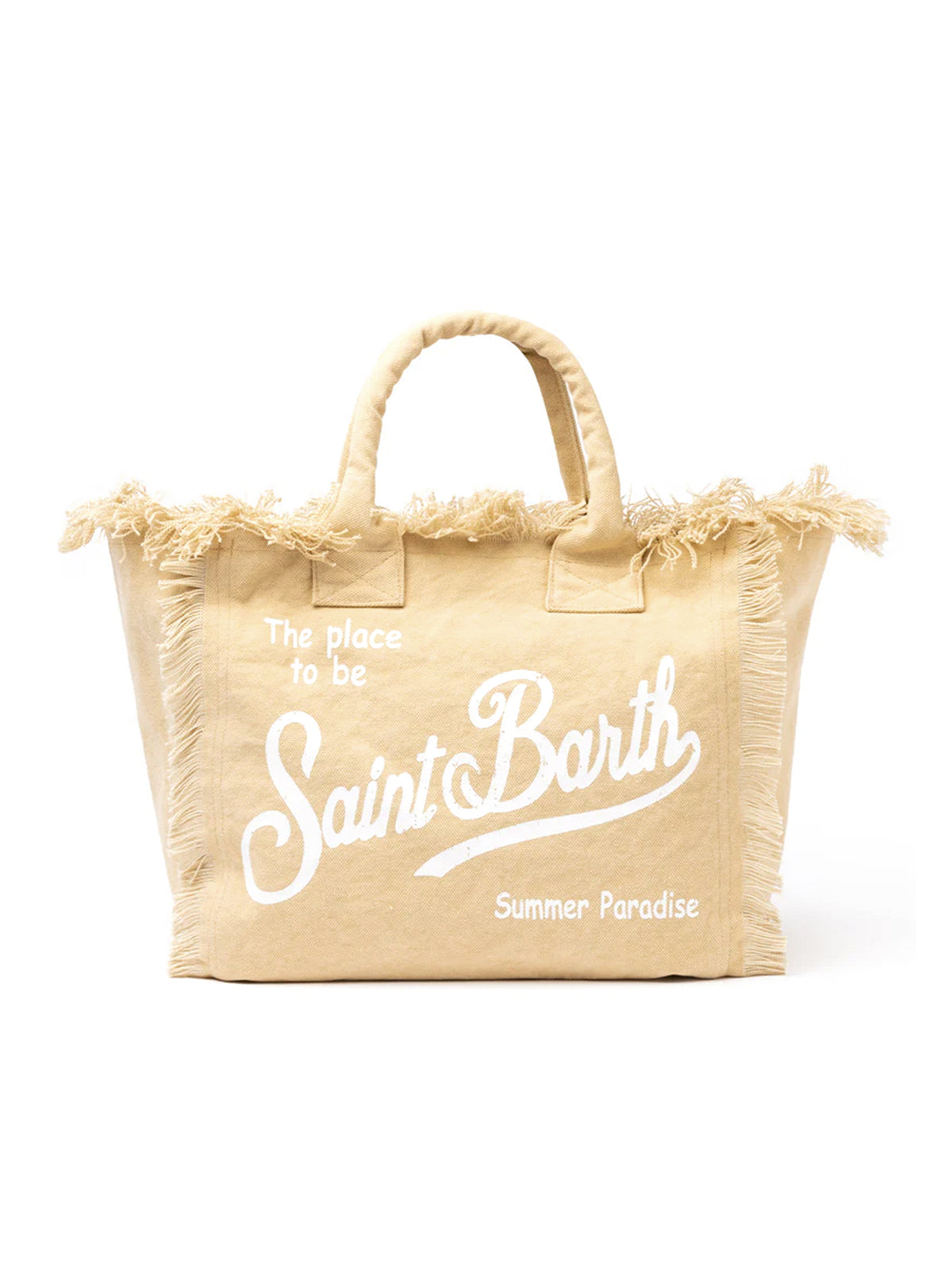 Saint Barth Borsa A Spalla Vanity In Canvas Di Cotone Beige-1