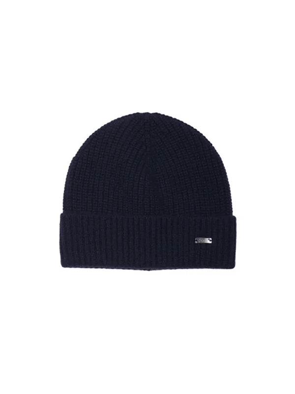 Herno Beanie In Cashmere Blu Scuro