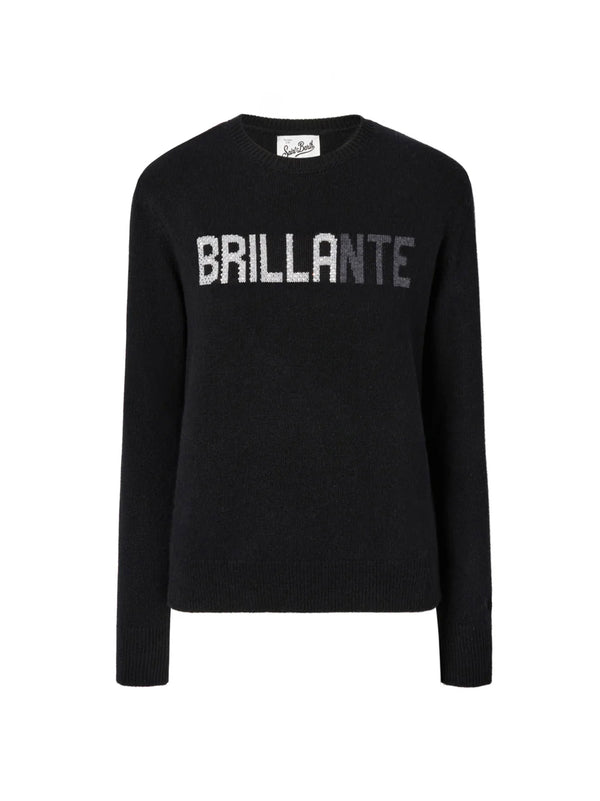 Saint Barth Maglia Girocollo Brillante Nera