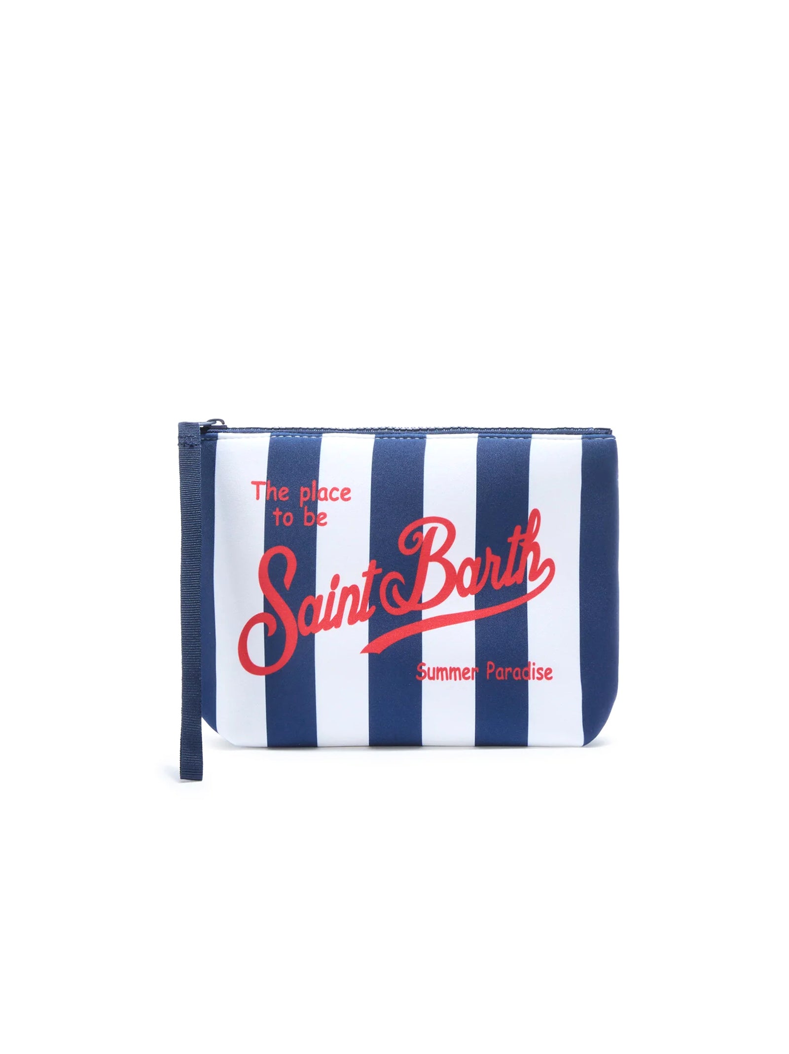 Saint Barth Pochette Aline Righe Blu-1