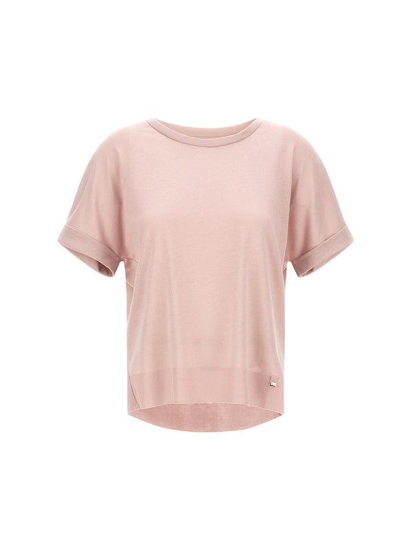 T-Shirt Maniche Risvoltate di HERNO - donna cipria