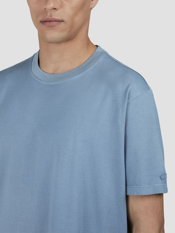 T-Shirt In Light Jersey Di Cotone Tinto Capo-2