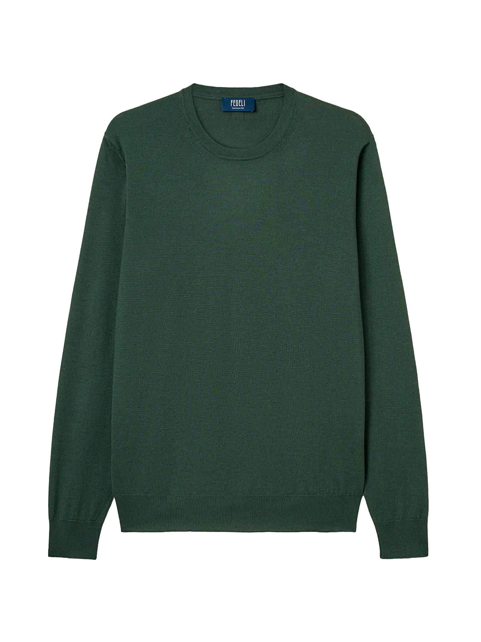 Fedeli Argentina Girocollo In Cashmere E Seta Verde-1