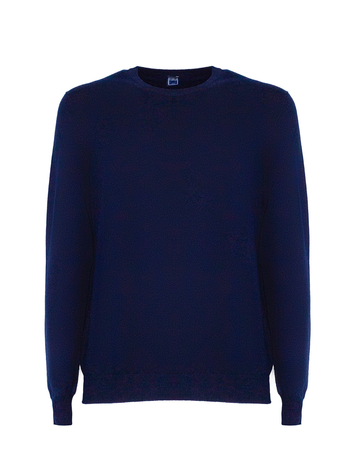 Fedeli Argentina Slim Maglia Girocollo In Cashmere Blu-1