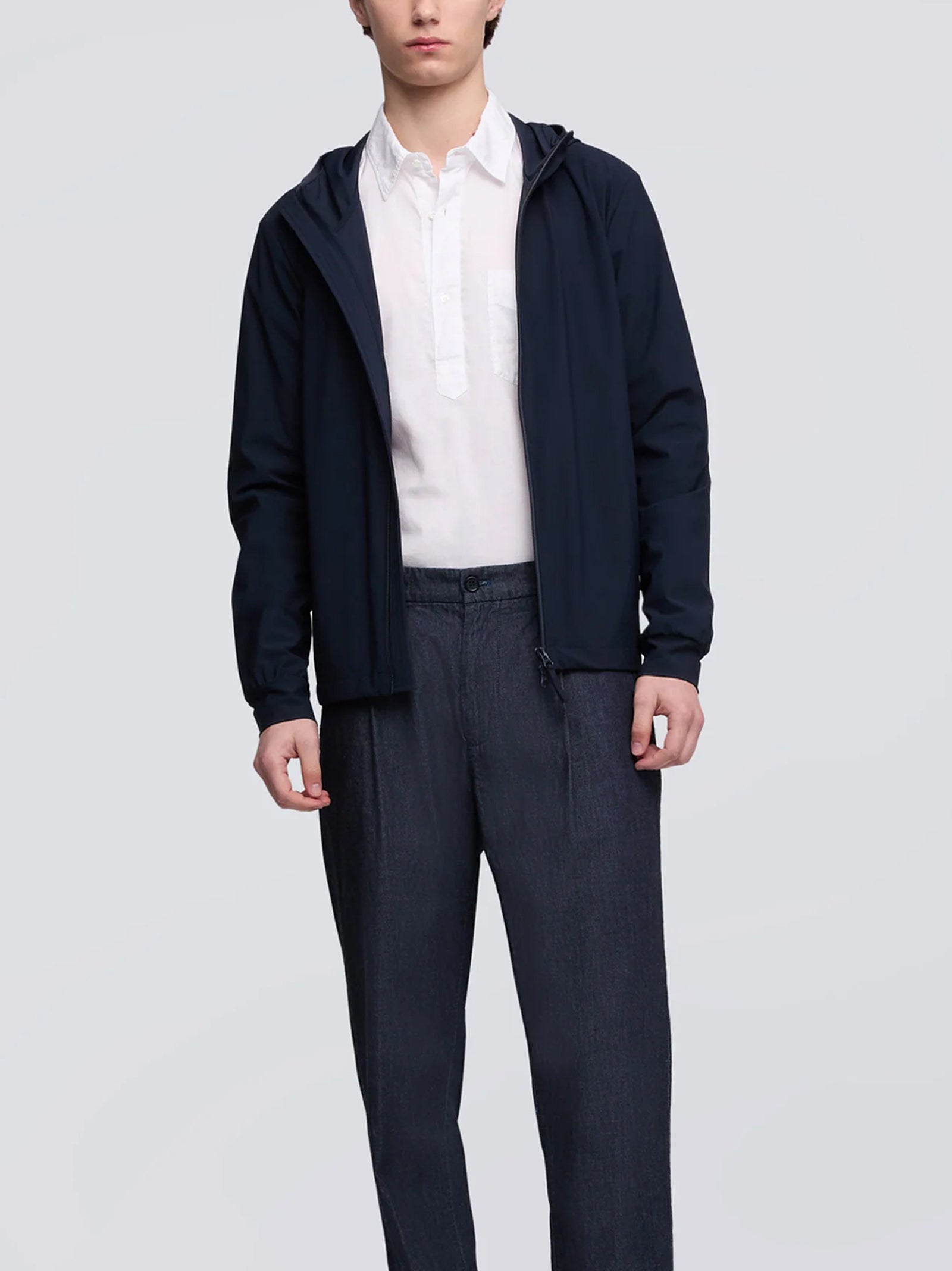 Aspesi Camicia Doppia In Voile Di Cotone Bianco-2