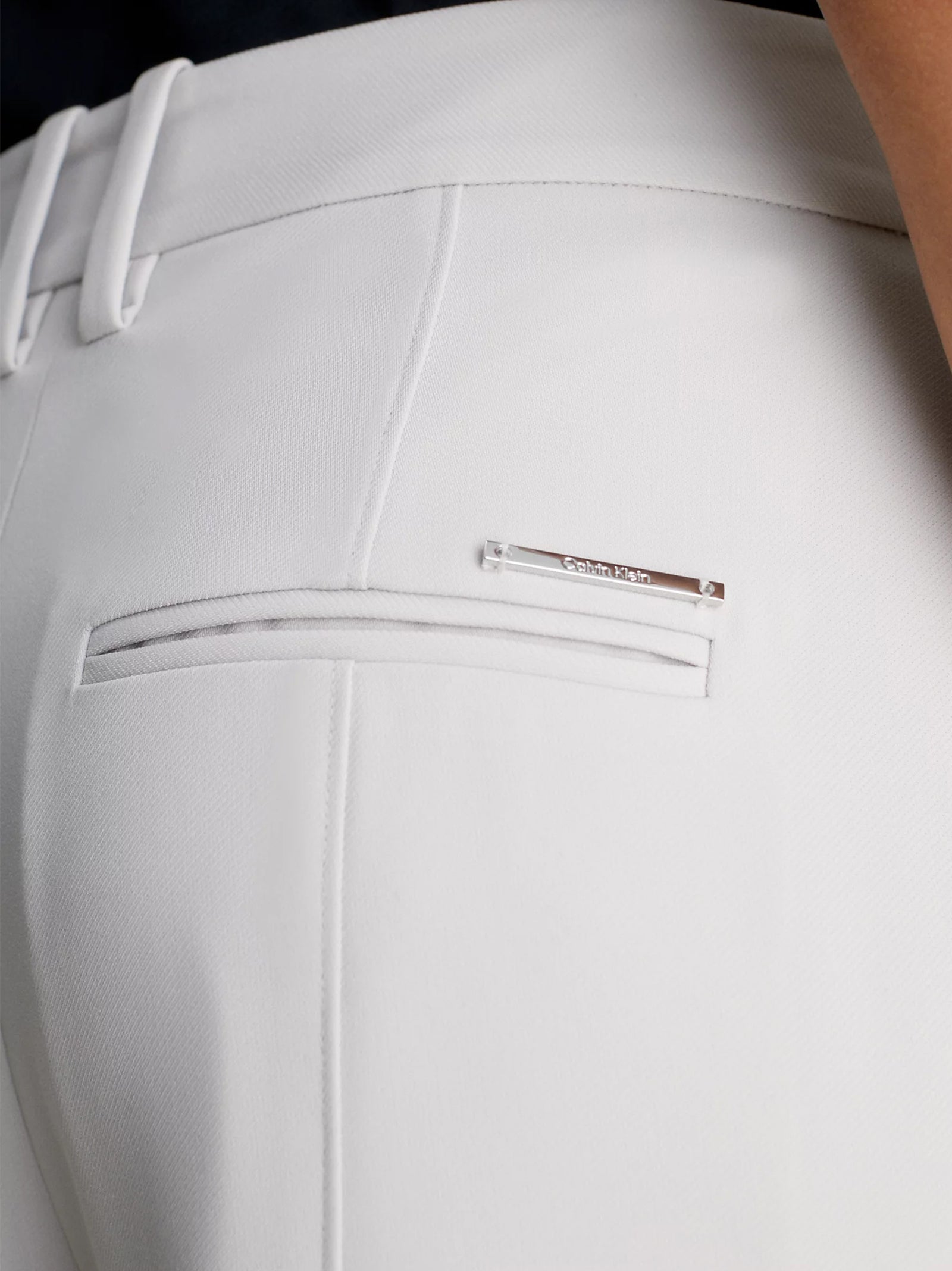 Pantaloni Gamba Larga In Twill-4