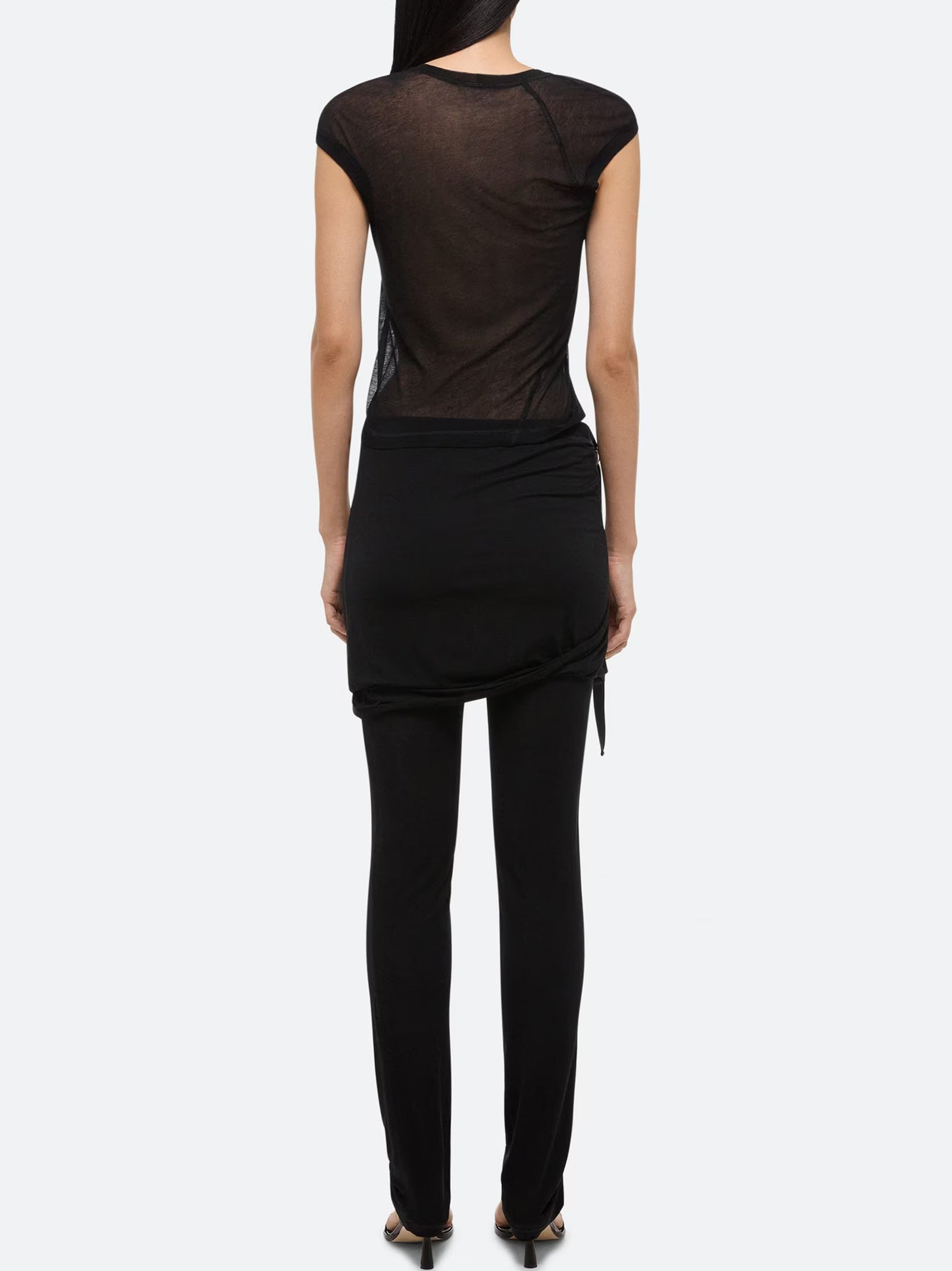 T-Shirt Corta In Maglia Velata-3