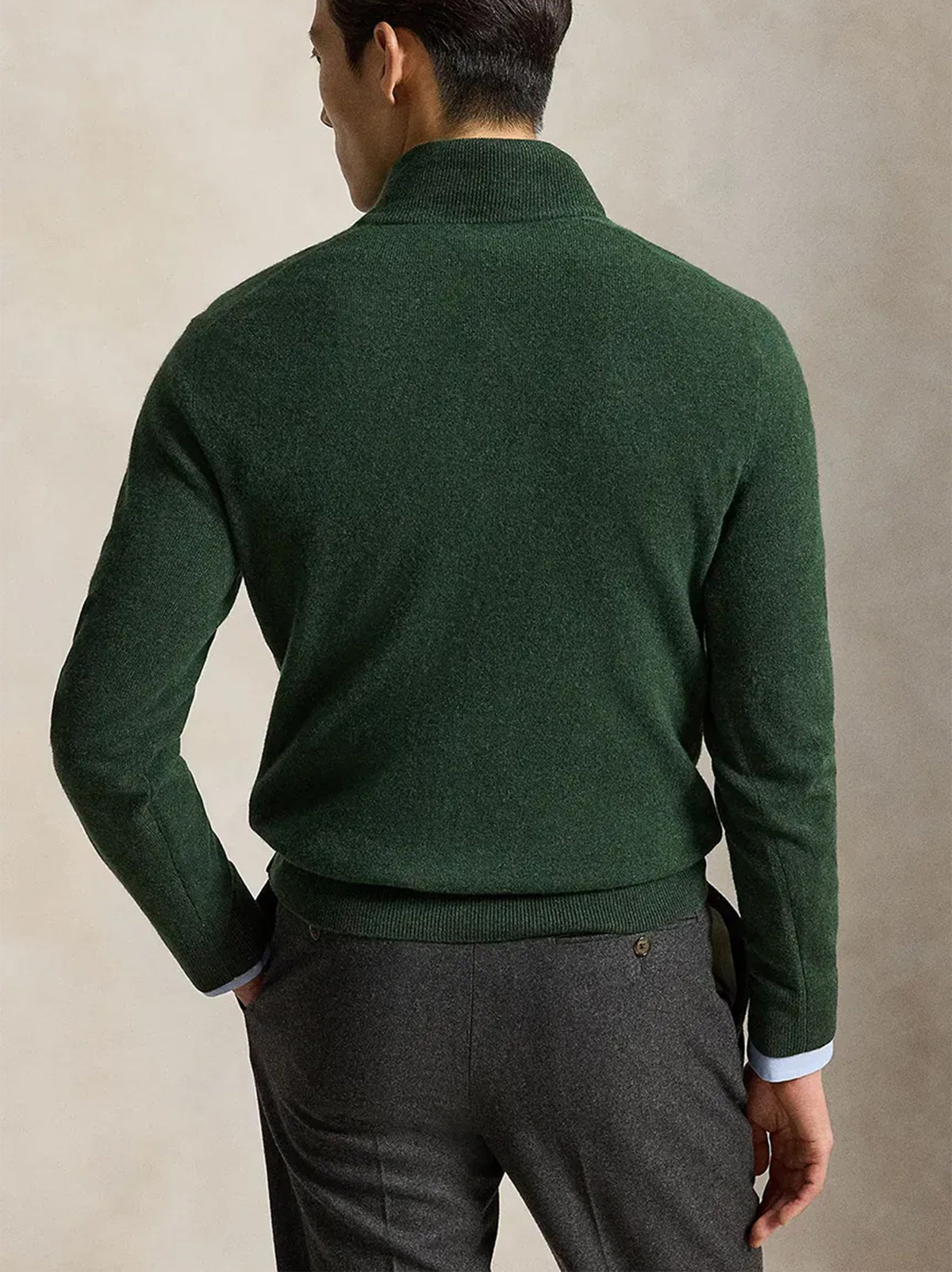 Polo Ralph Lauren Maglia Lana Mezza Zip Green-3