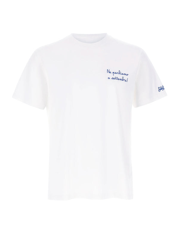 T-Shirt Ne Parliamo A Settembre di SAINT BARTH - uomo bianco