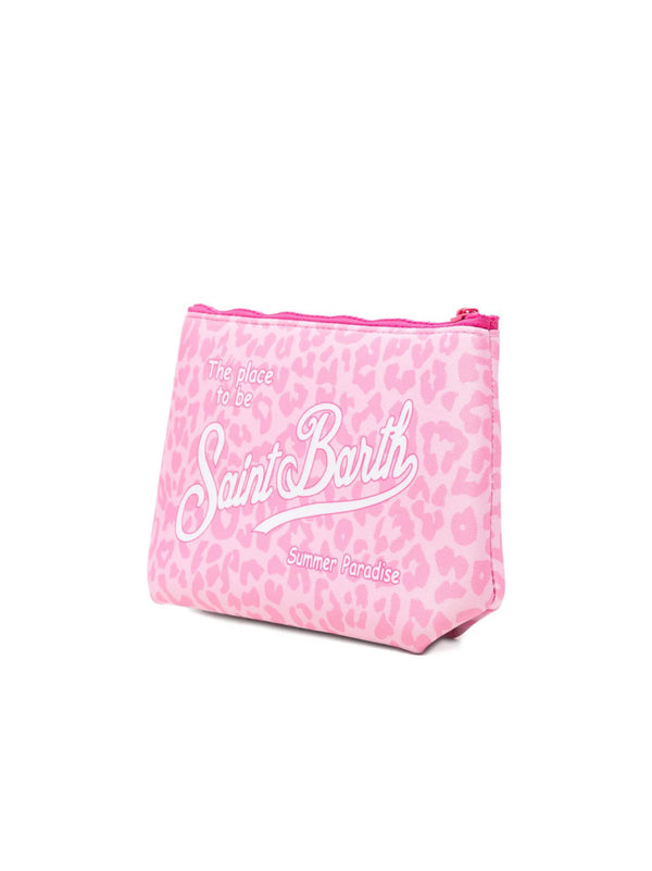 Saint Barth Pochette Aline Leopard Rosa-2