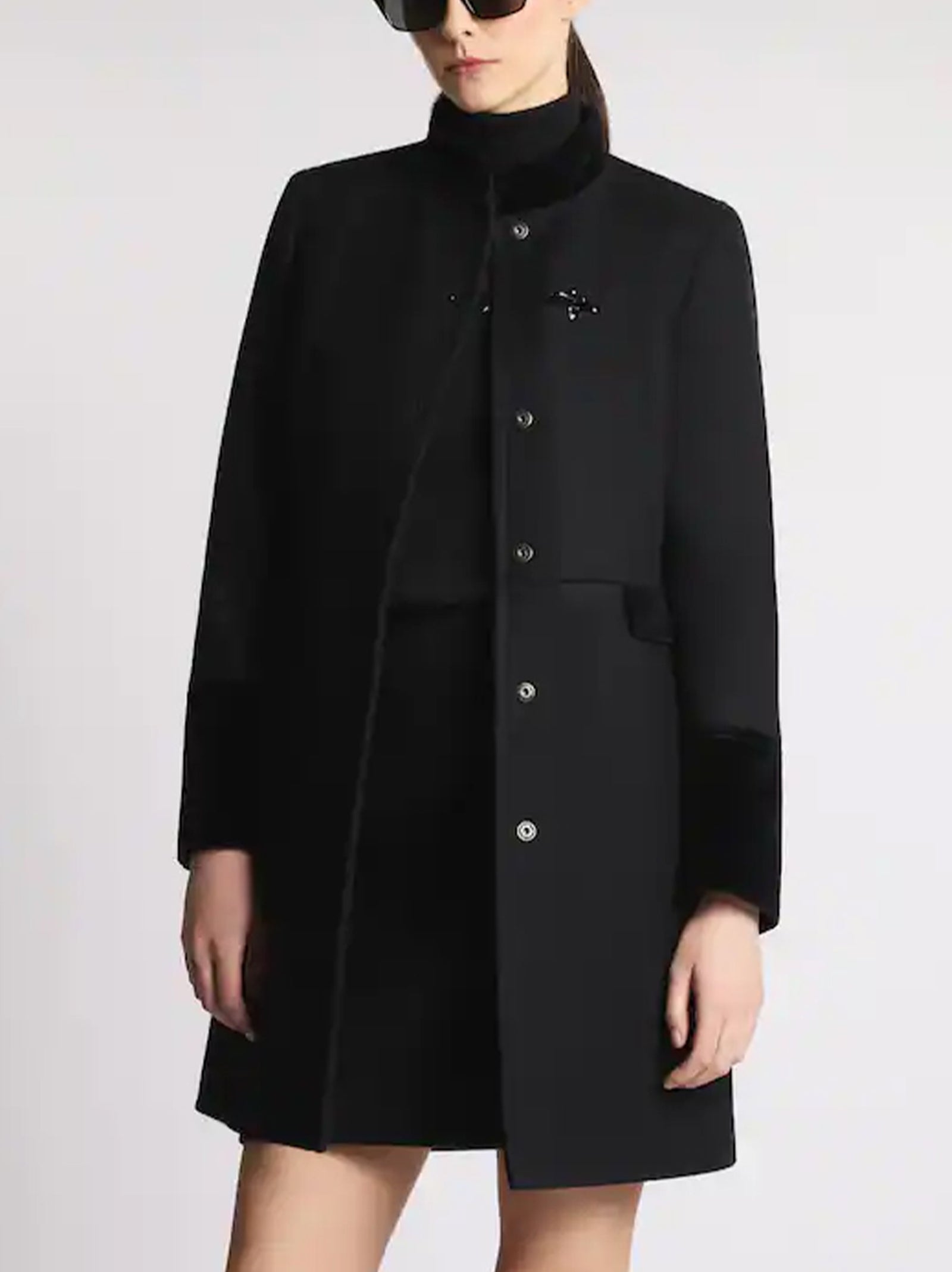 Fay Cappotto Monopetto 1 Gancio Nero-5