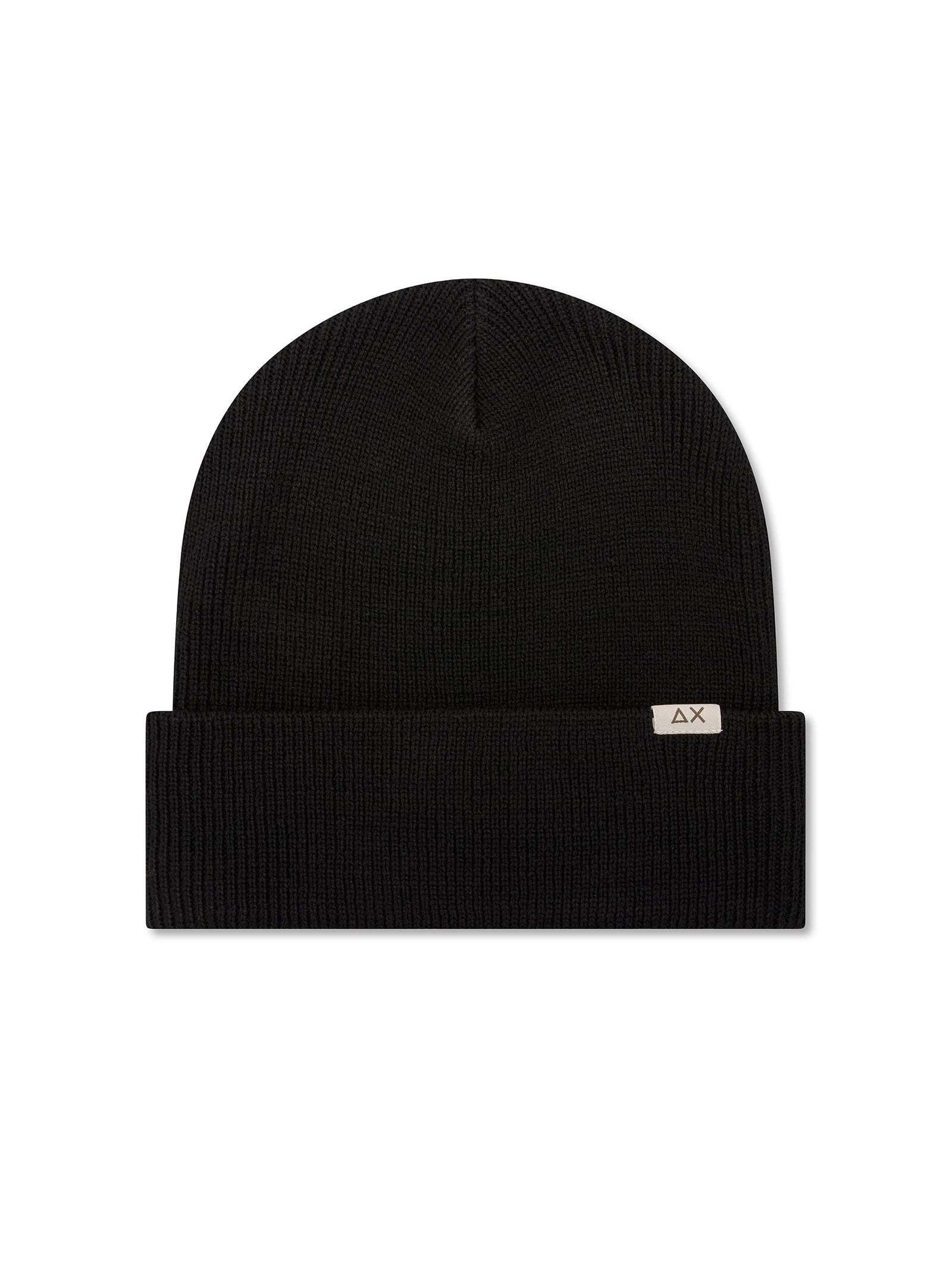 Sun68 Berretto Beanie In Misto Lana A Costine Nero-1
