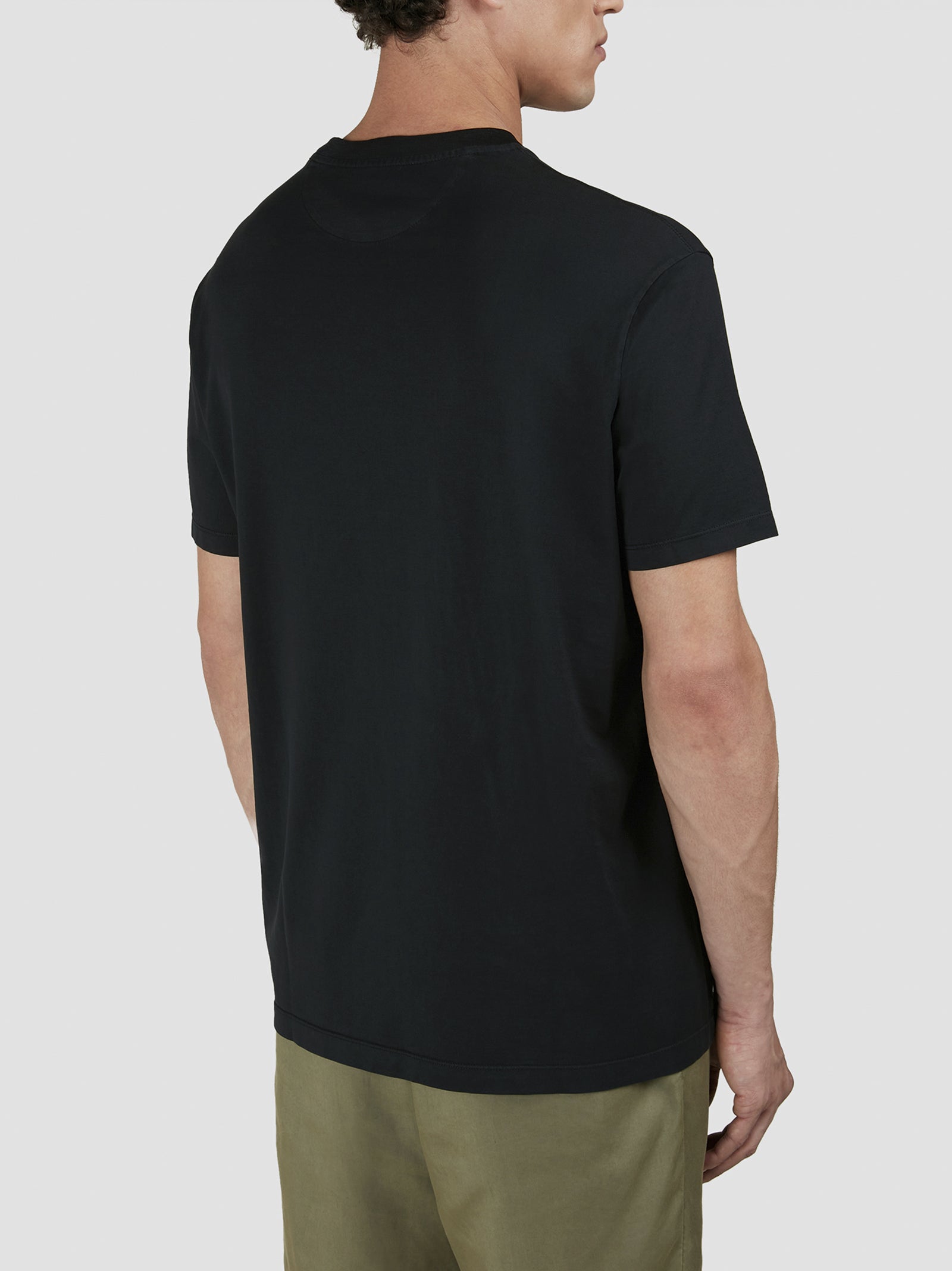 T-Shirt In Light Jersey Di Cotone Tinto Capo-3