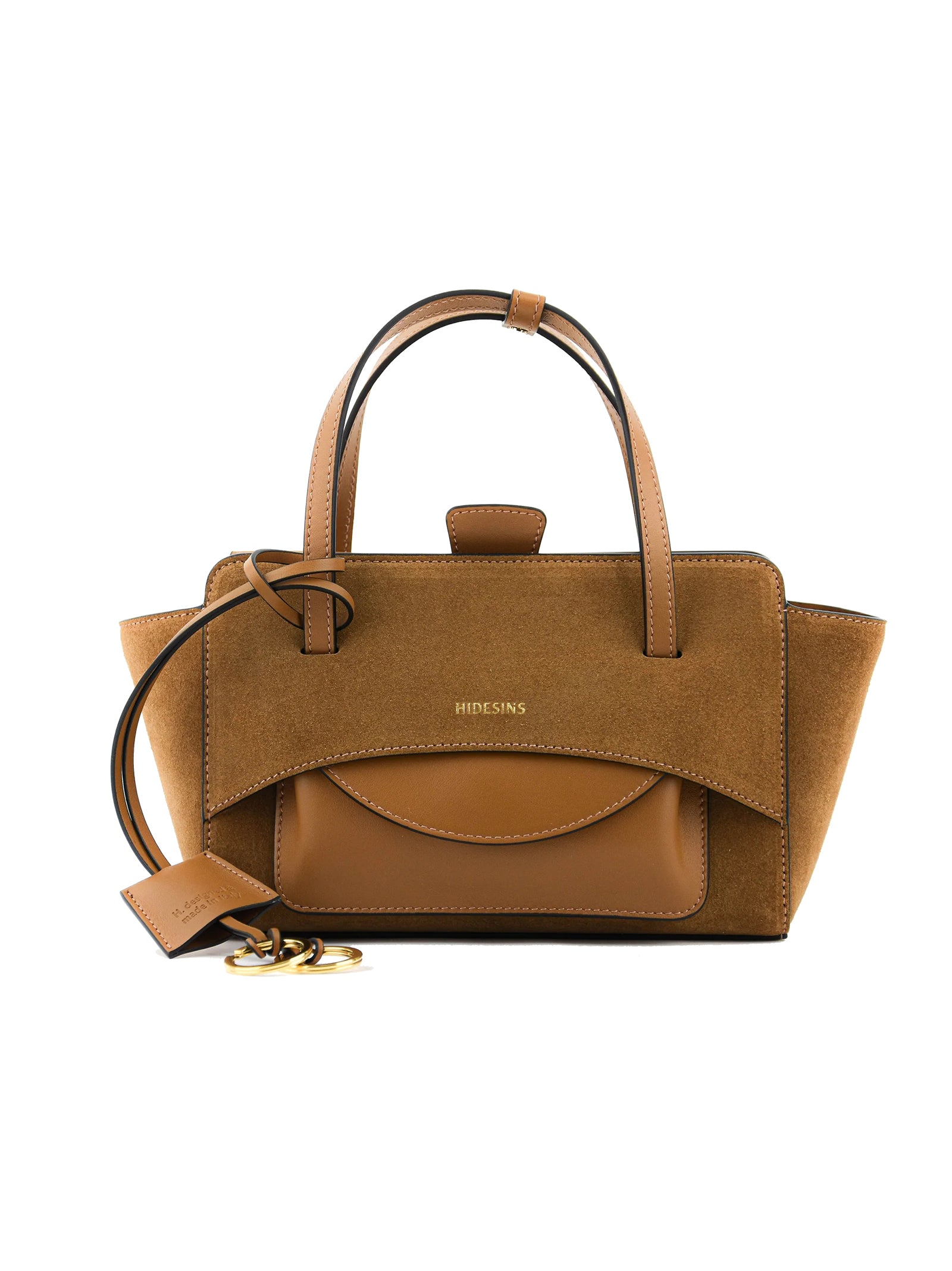 Hidesins Bag Flap S Suede Cognac-1