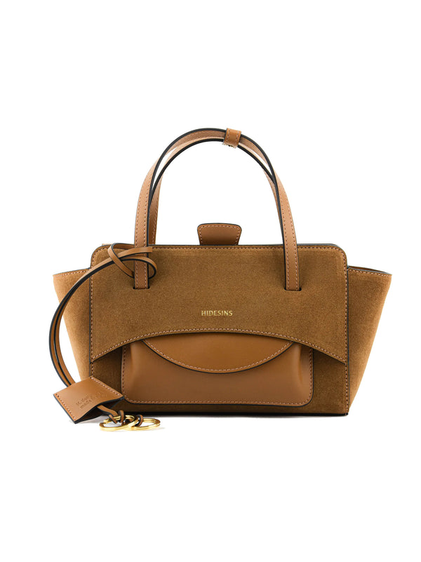 Hidesins Bag Flap S Suede Cognac