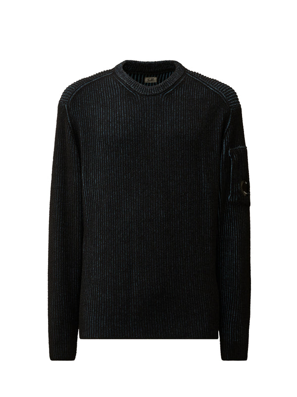 Cp Company Fleece Knit Crewneck Lens Sweater