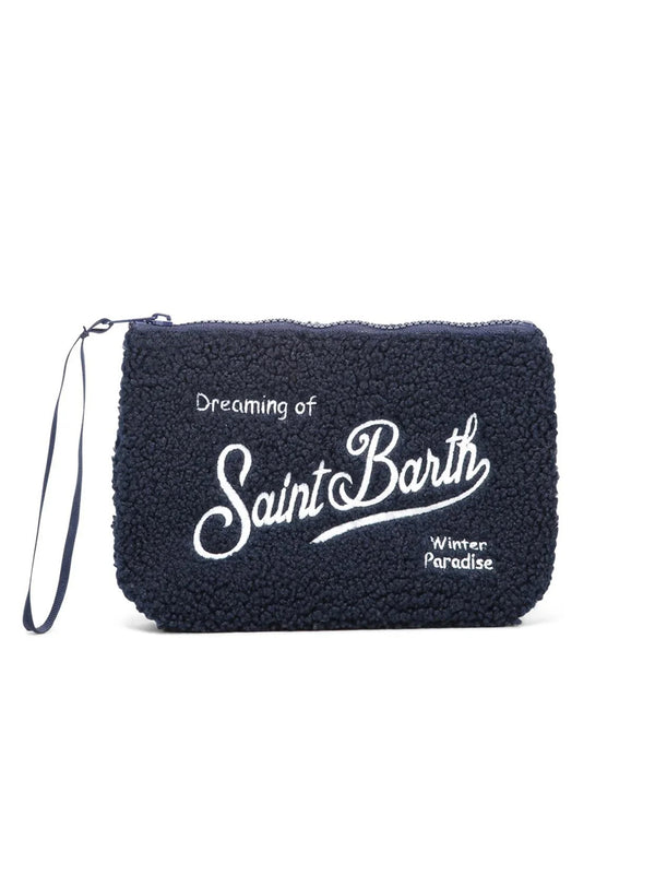 Saint Barth Pochette Aline Teddy Blu