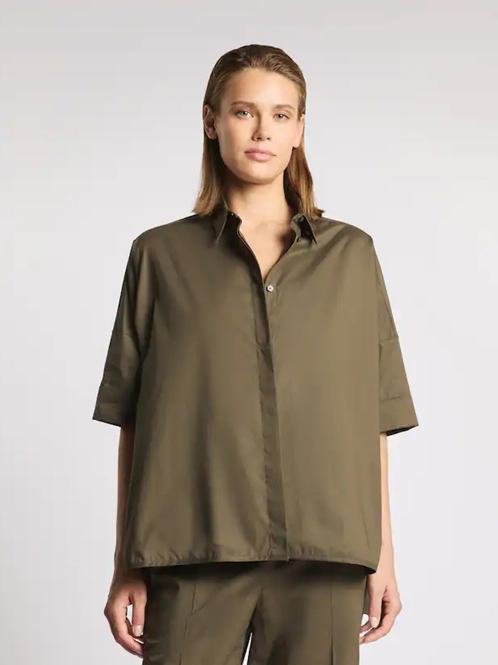 Camicia Comfort Fit In Popeline Stretch-2