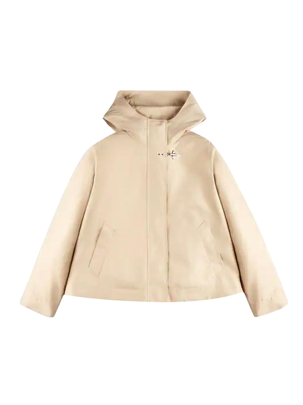 Fay Parka Corto In Popeline Tecnico giubbino donna beige
