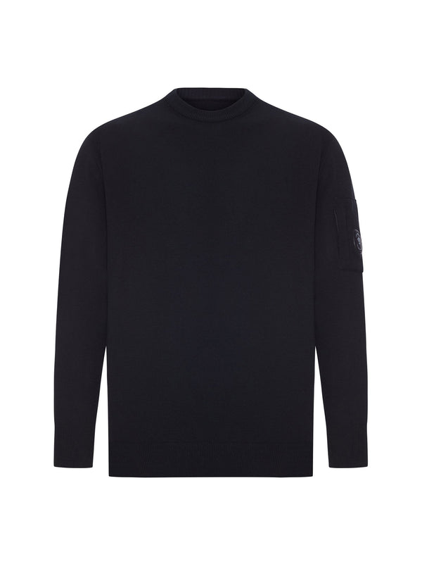 CP COMPANY MAGLIA GIROCOLLO NERA-CP COMPANY-21CMKN069A005528A 999