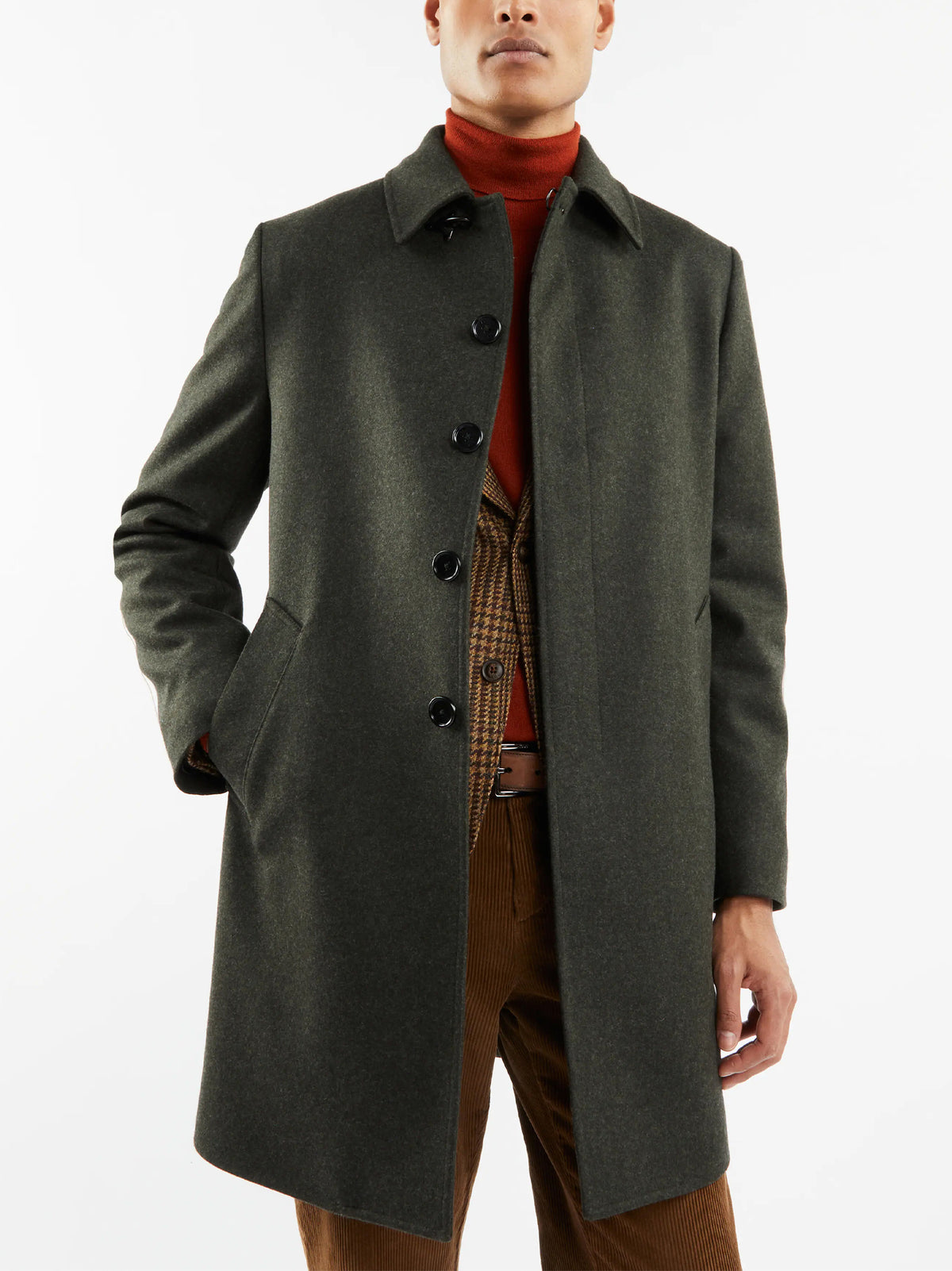 Fay Cappotto in lana e cashmere verde-2