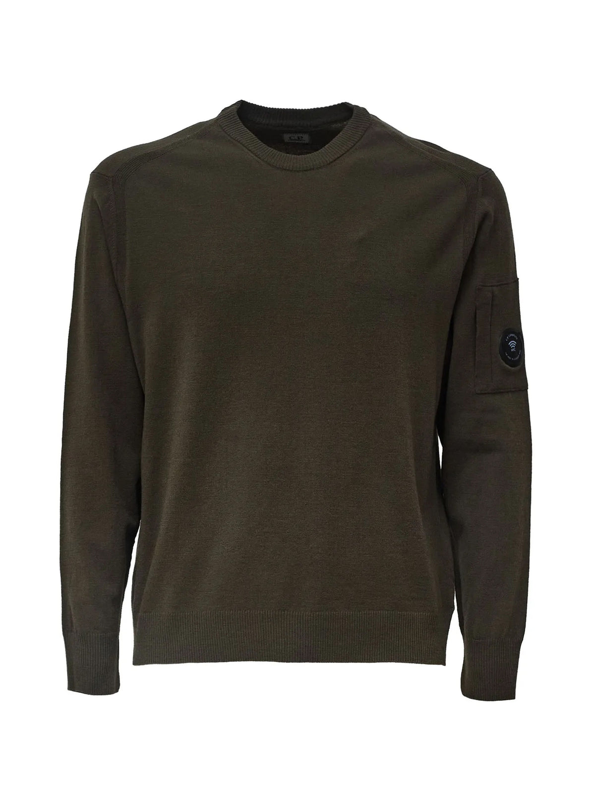 Cp Company Maglia Girocollo Lana Merino Ivy Green-1