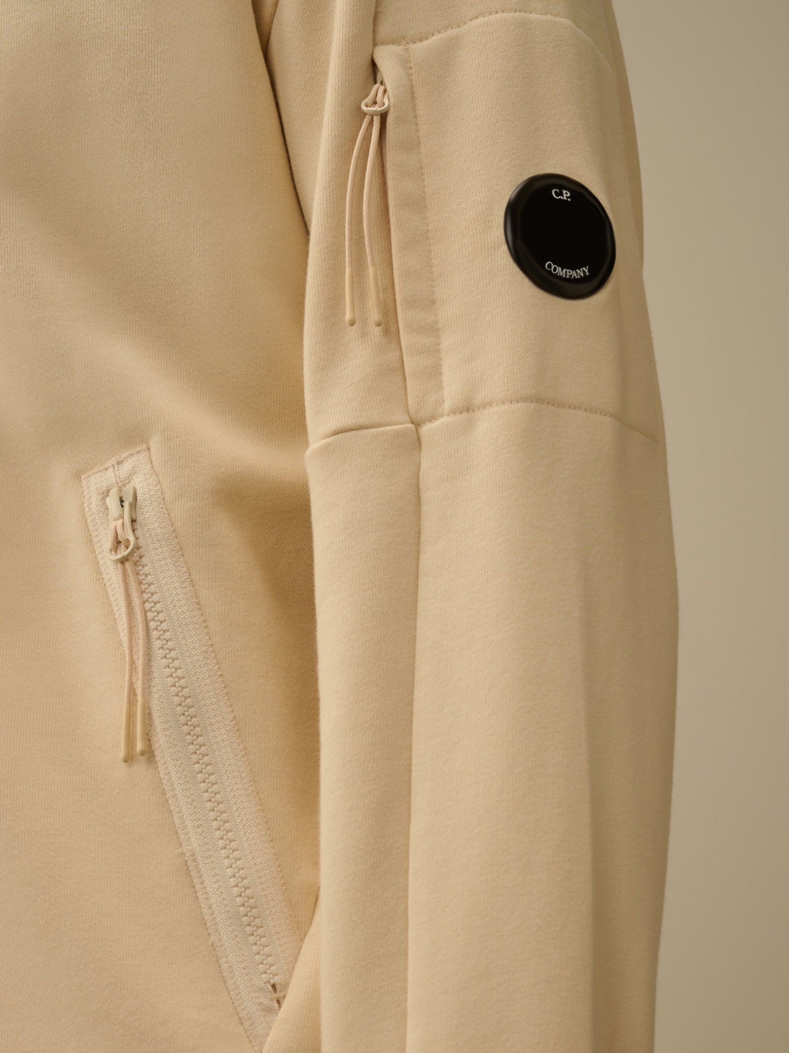 Cp Company Diagonal Raised Fleece Hooded Full Zip Sweatshirt-3