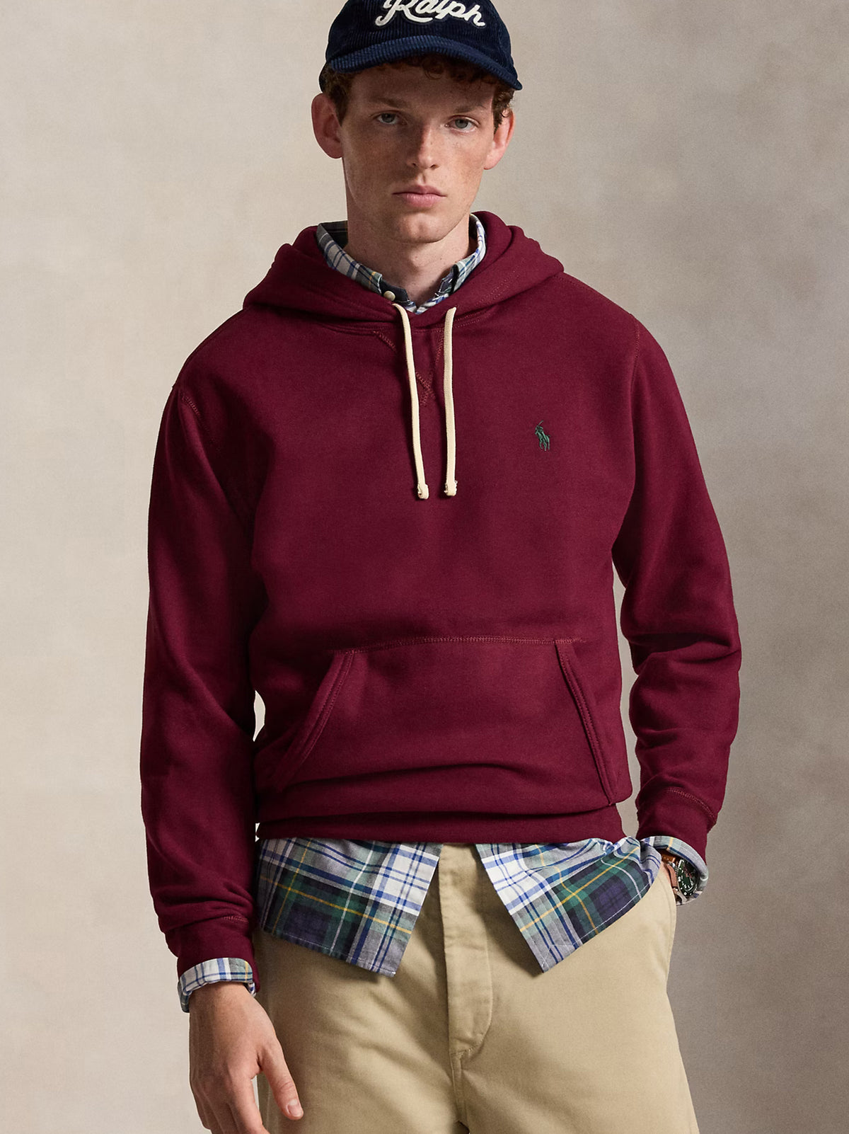 Polo Ralph Lauren Felpa Con Cappuccio Wine Red-2