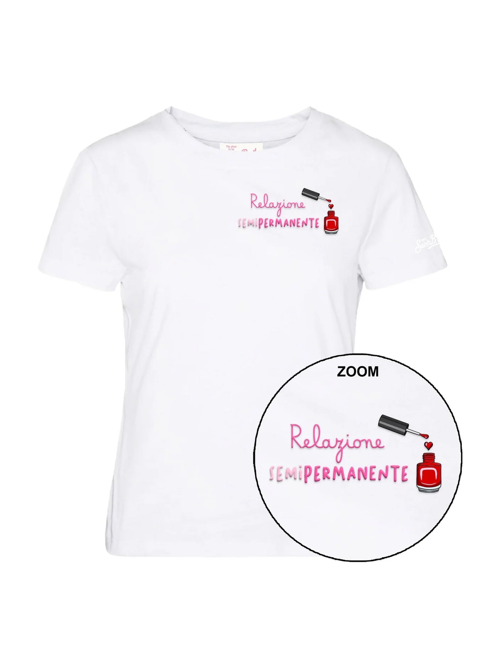 Saint Barth T-Shirt Relazione Semipermanente Bianca-1