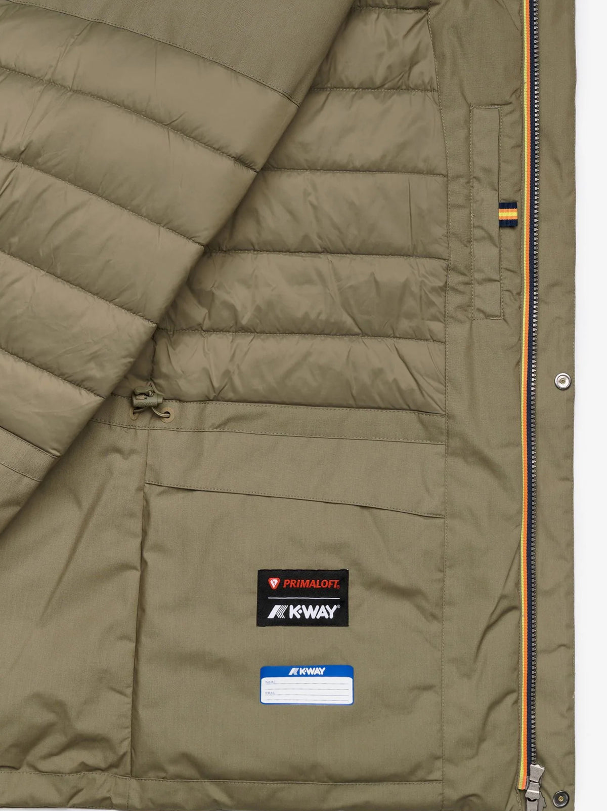 K-Way Giacca Manuene Warm Micro Canvas Green Army-4