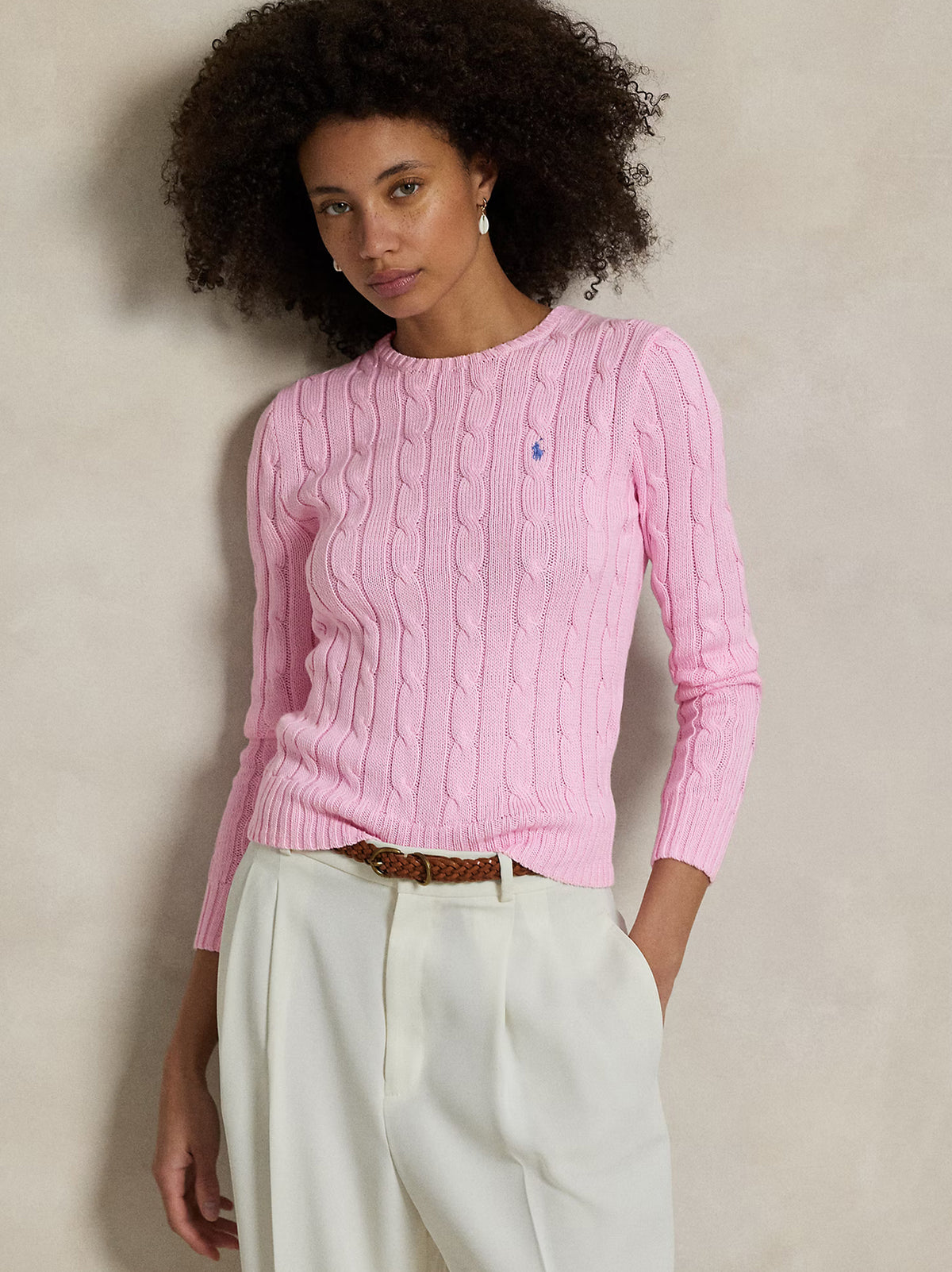 Maglia A Girocollo In Cotone A Trecce-2