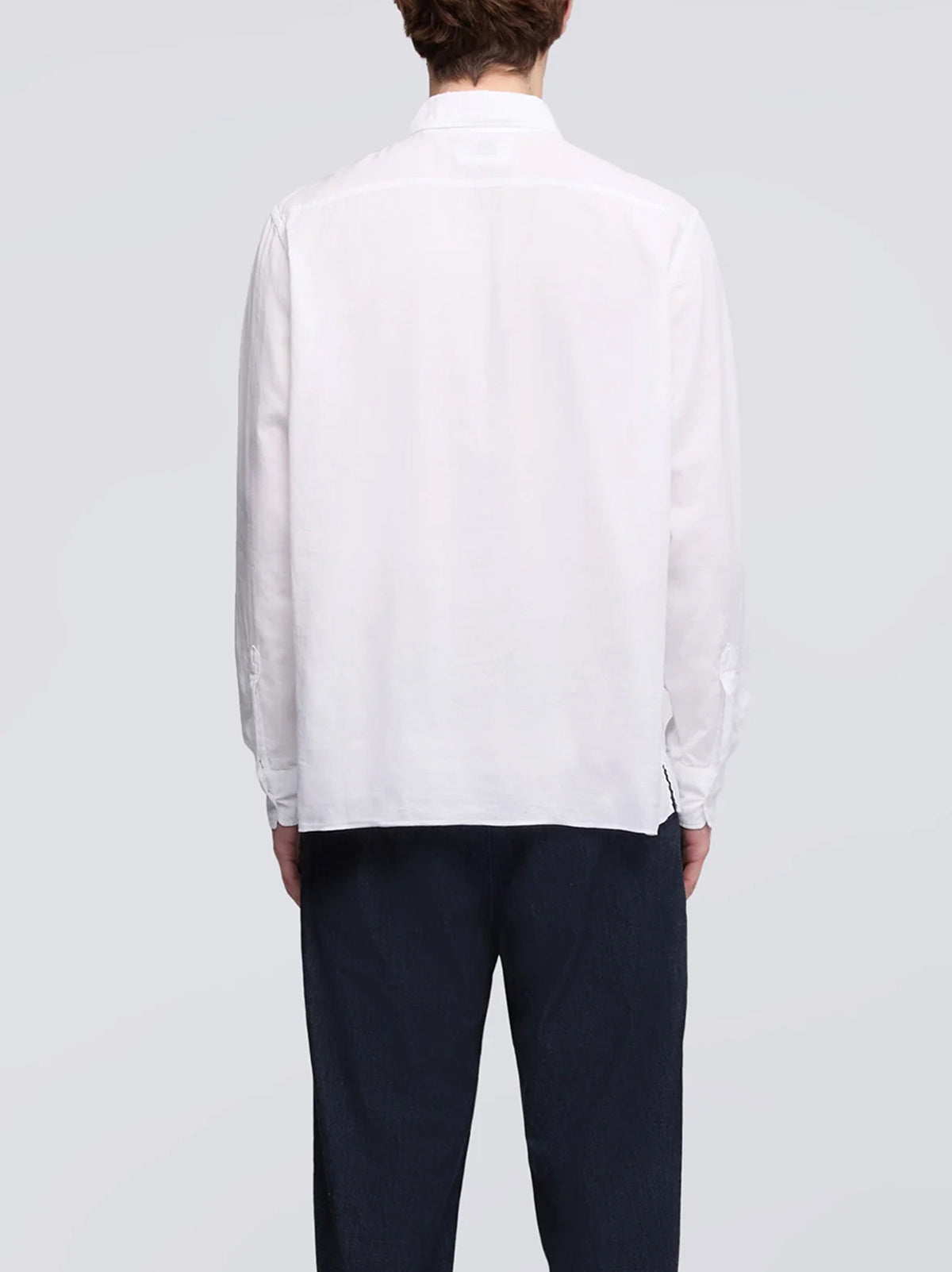 Aspesi Camicia Doppia In Voile Di Cotone Bianco-3