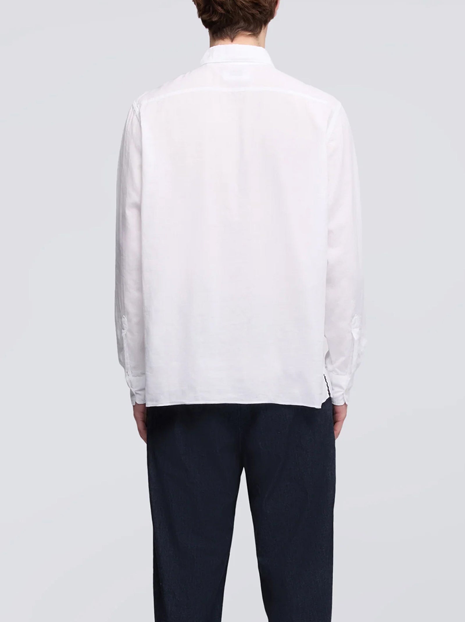 Aspesi Camicia Doppia In Voile Di Cotone Bianco-3