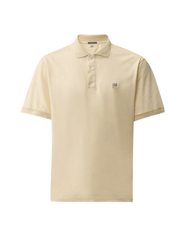 Jersey Gasato Short Sleeve Polo di CP COMPANY - uomo frozen dew