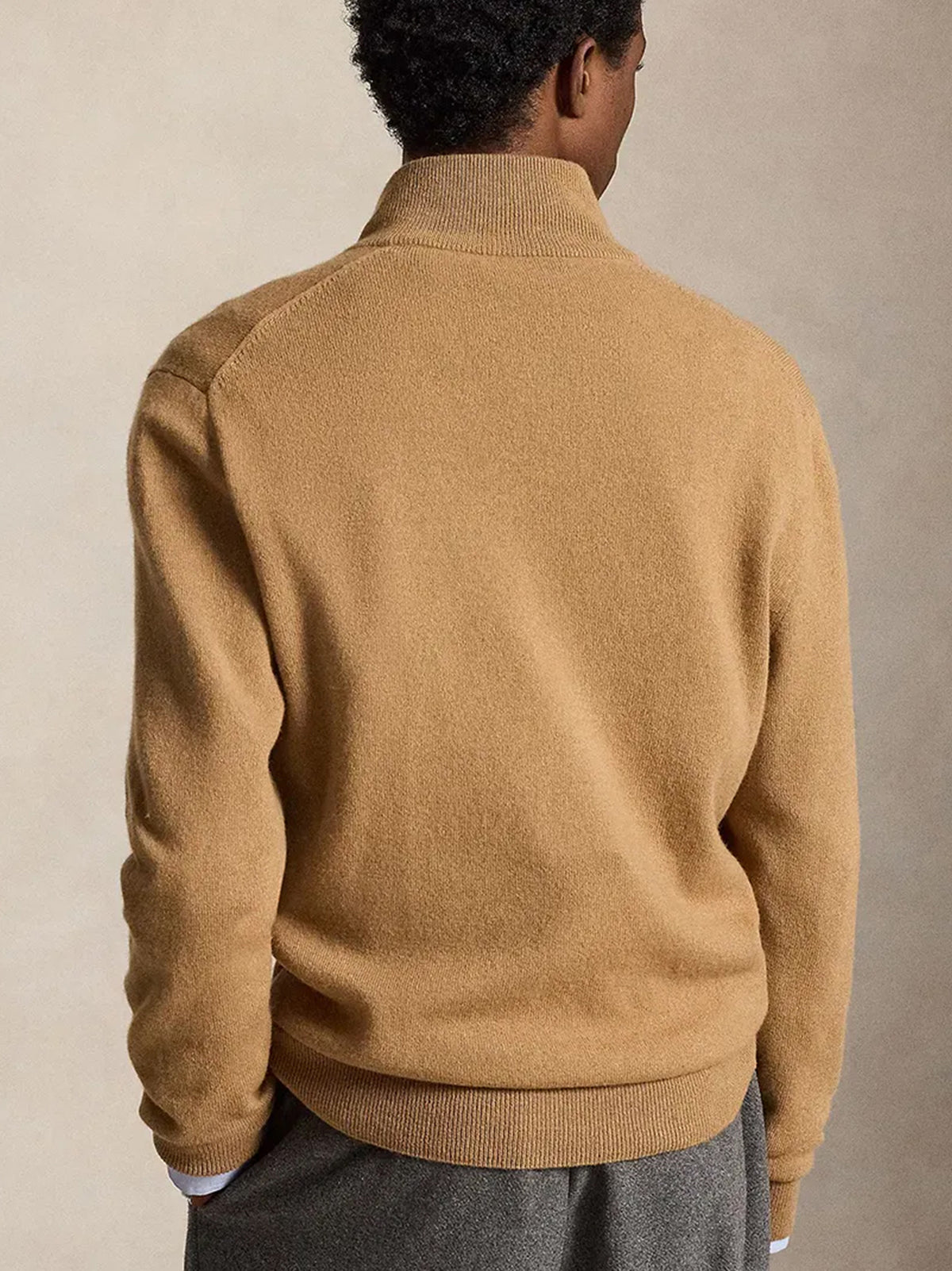 Polo Ralph Lauren Maglia Lana Mezza Zip Light Beige-3