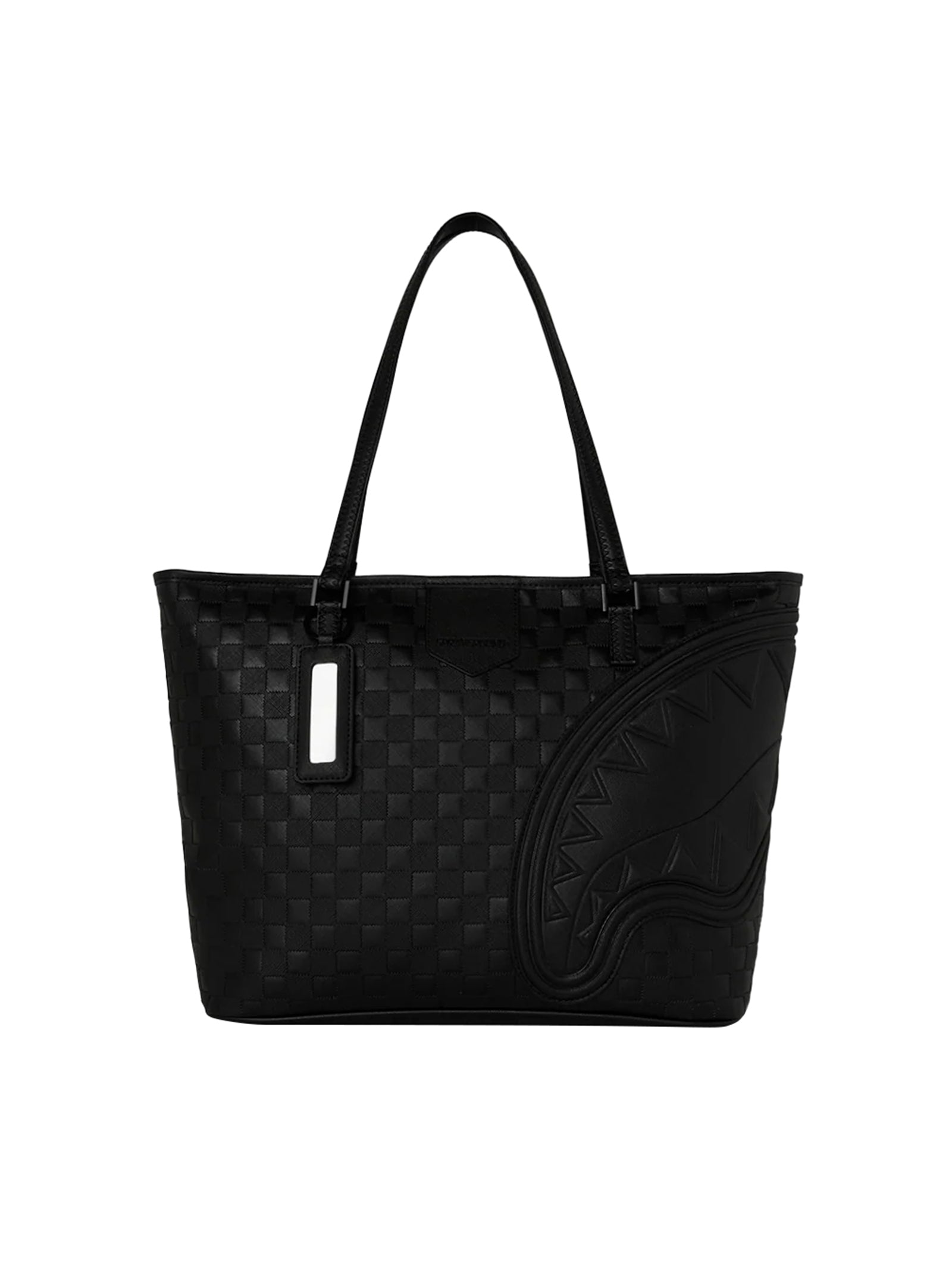 Sprayground Borsa Raised Check Tote Nera-1