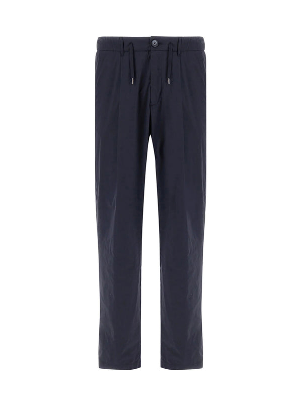 Herno Pantaloni Resort In Micromodal Stretch Blu