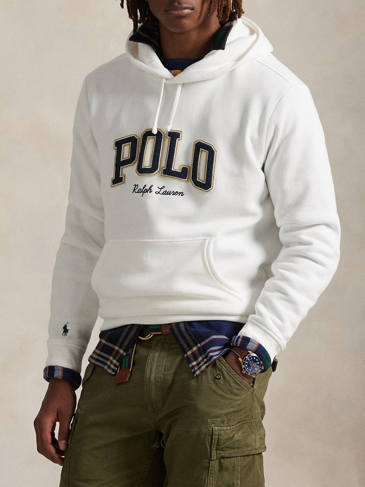 Polo Ralph Lauren Felpa Con Cappuccio E Logo Bianca-2