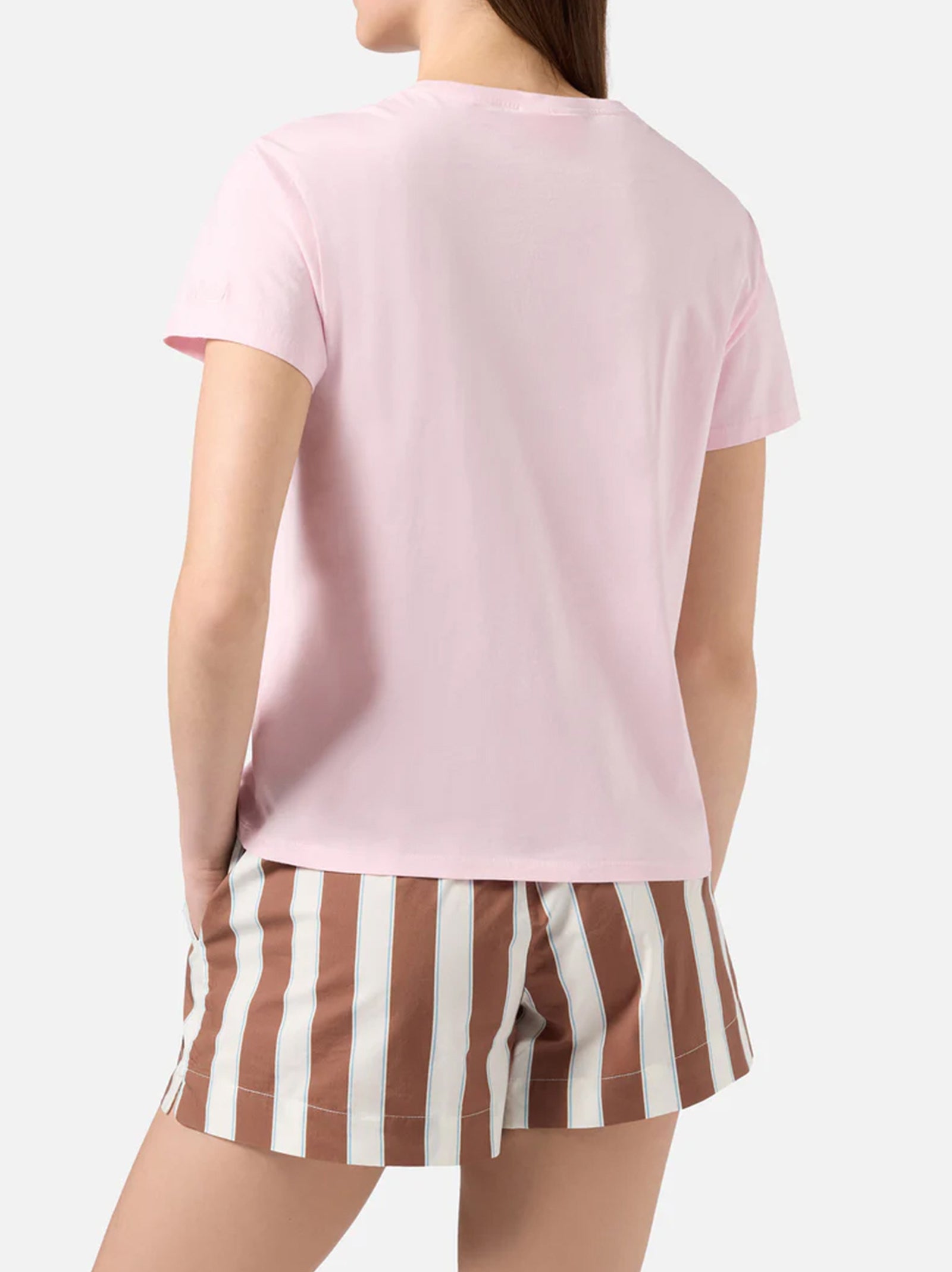 Saint Barth T-Shirt Emilie Rosa Con Ricamo Mi Girano Le Pale-4