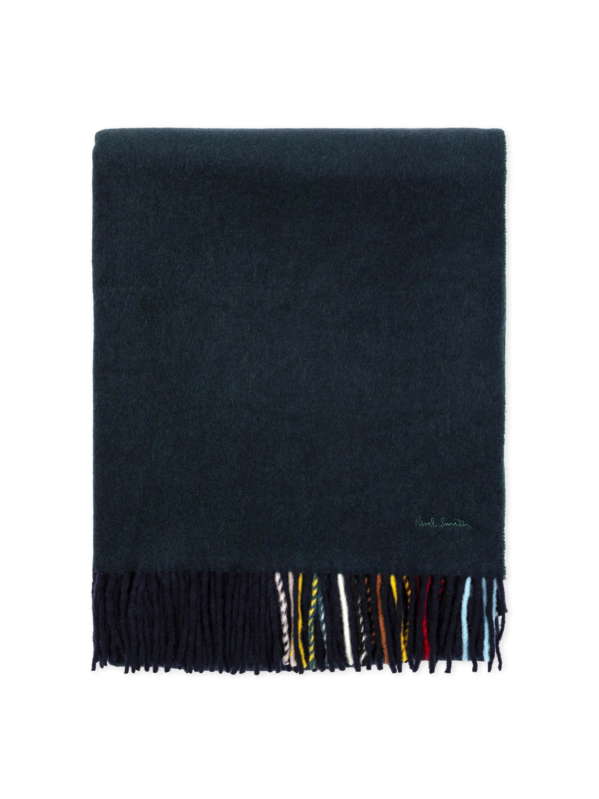 Sciarpa In Lana-Cashmere Con Bordo A Righe-1