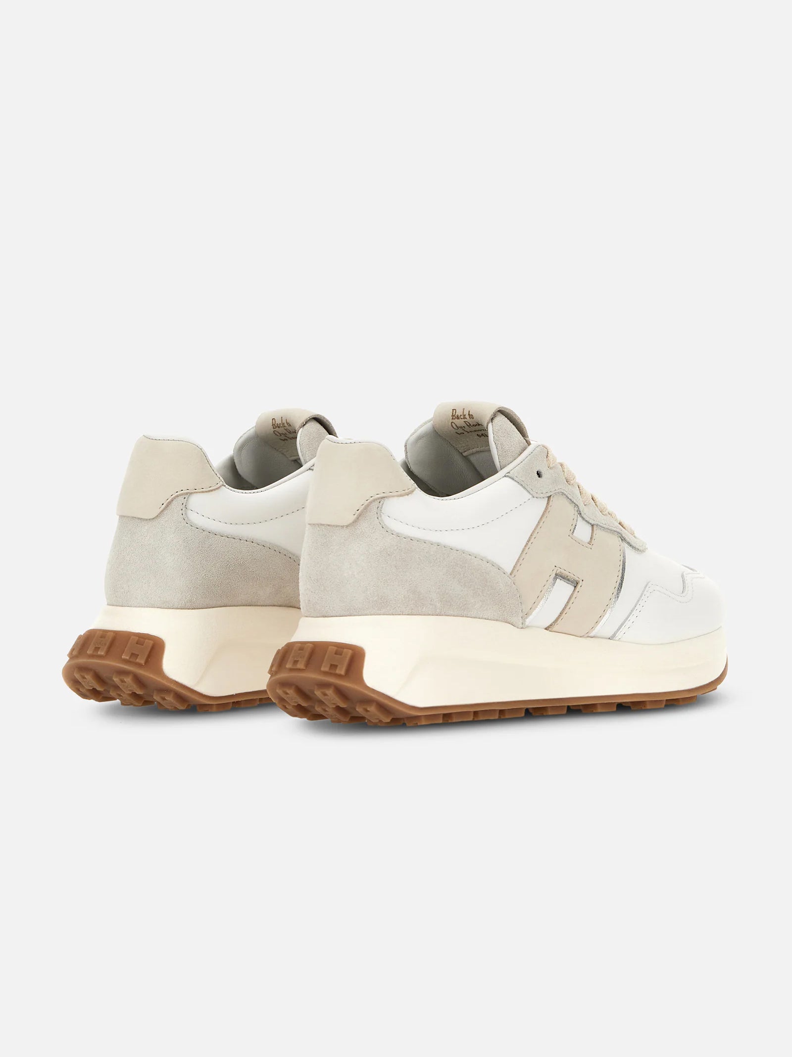 Sneakers Hogan H641 Bianco Grigio Beige-3