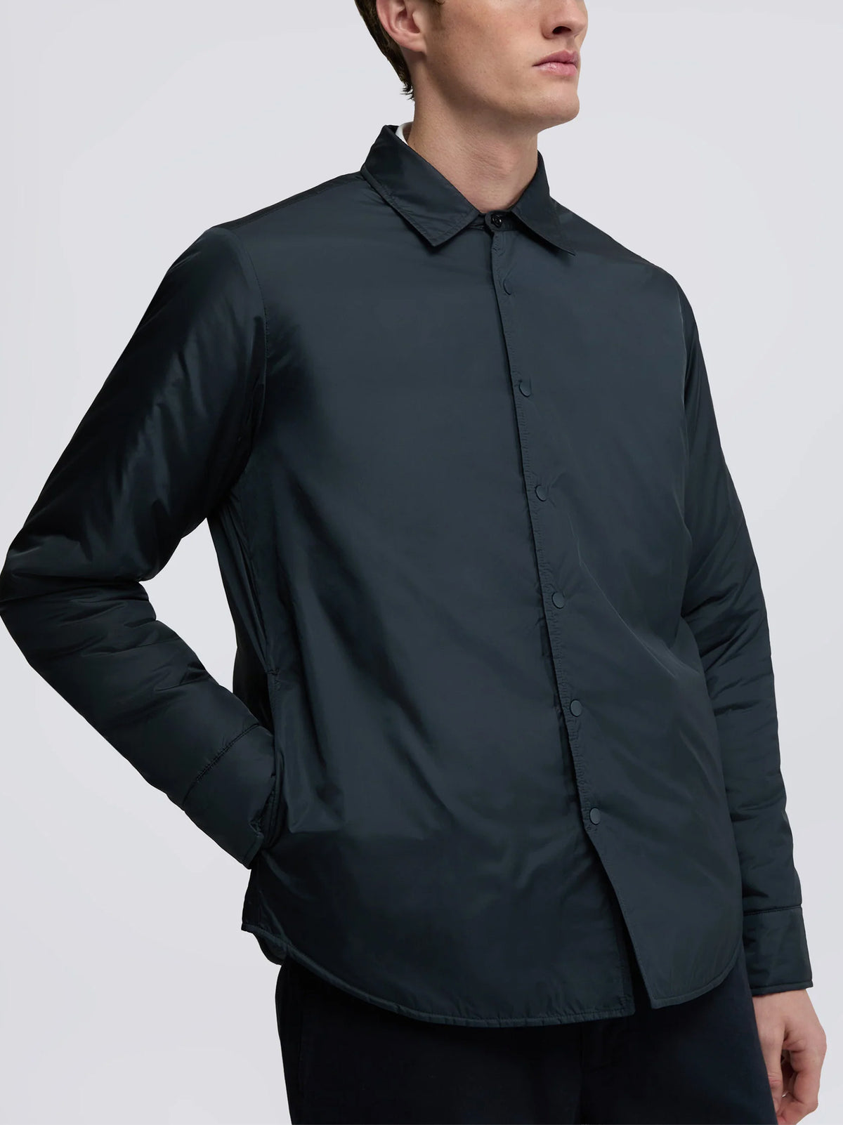 Aspesi Overshirt In Nylon Idrorepellente - Navy-2