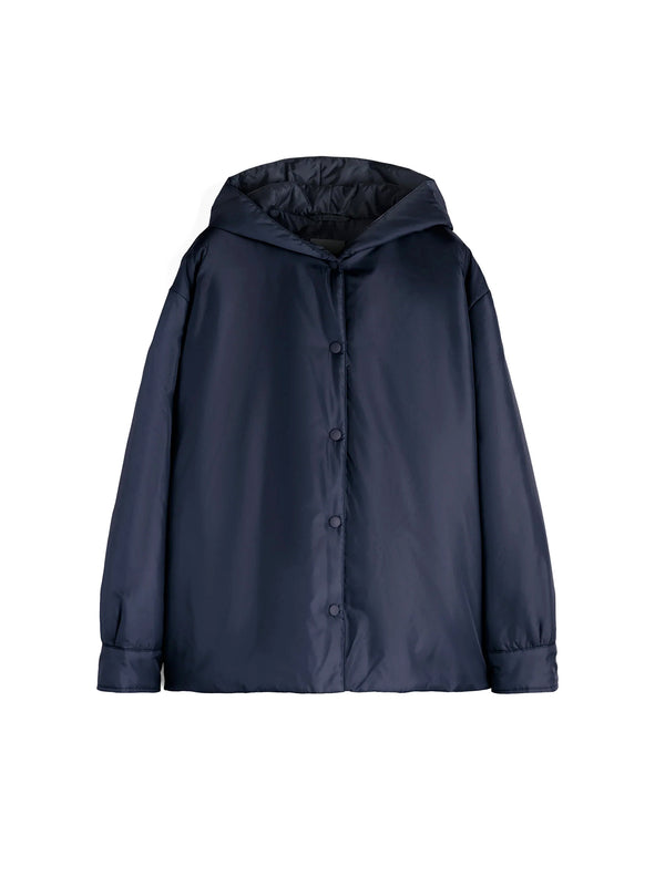 Aspesi Giubbotto Beth Con Cappuccio - Navy