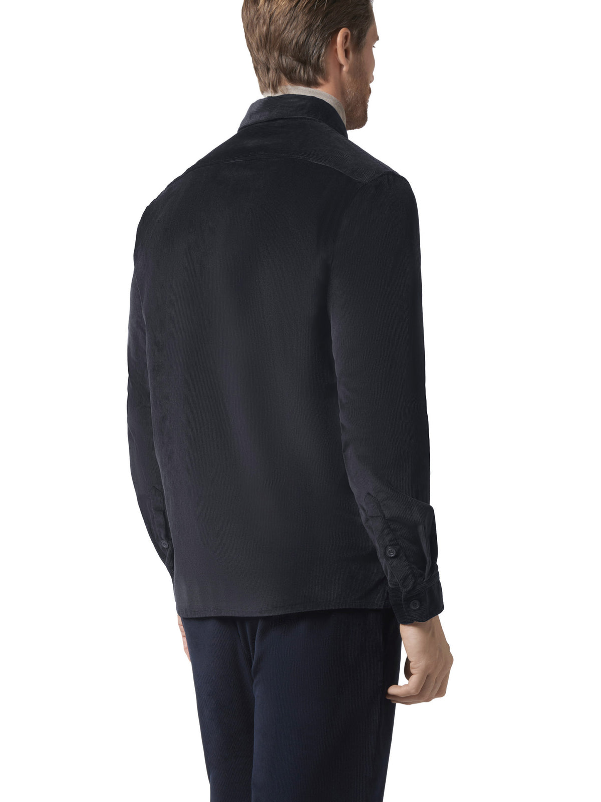 Paul&Shark Overshirt In Velluto Blu-3