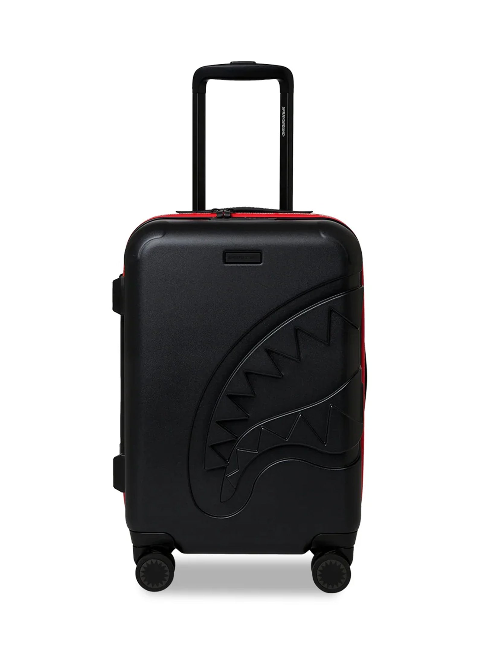 Trolley Sprayground Printed Zipper Shark Carry-On Luggage Nero-1