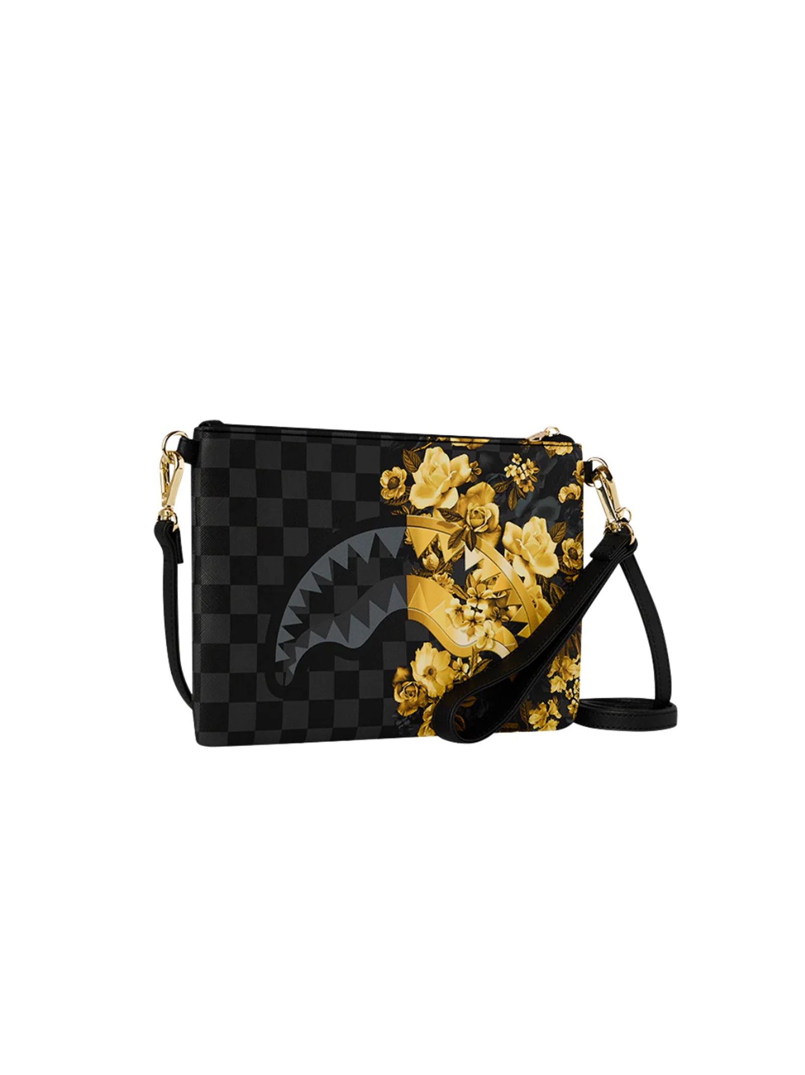 Gold Floral Remix Crossbody Pouchette-3