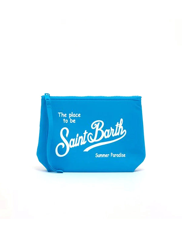 Saint Barth Pochette Aline Nylon Azzurra