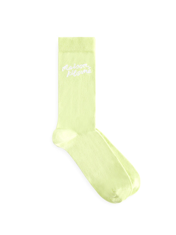 Maison Kitsune Handwriting Socks