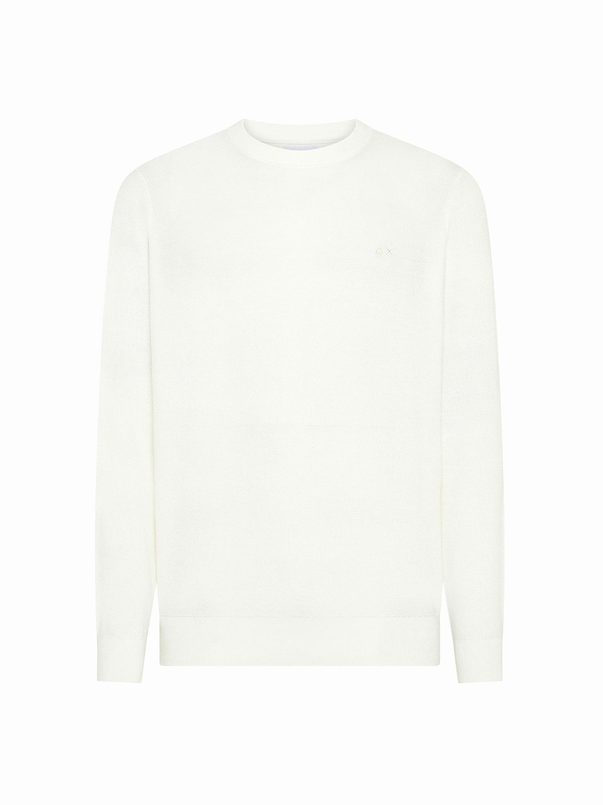 Sun68 Maglia Giro Cotone Bianco Panna-1